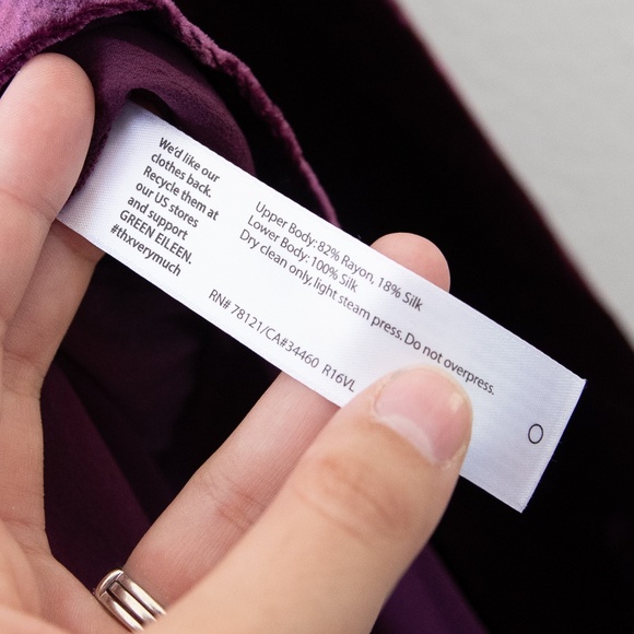 Eileen Fisher Ballet Neck Duster Shift Dress Velvet Silk Duster - No slip - Picture 6 of 7